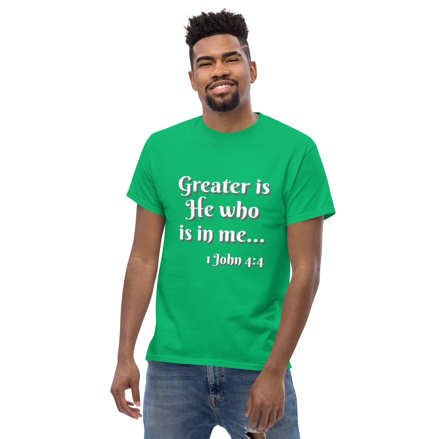 Greater is He - Men's classic tee